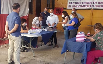 VOTACION DC EN MAIPU CON 106 VOTOS EN URNA.