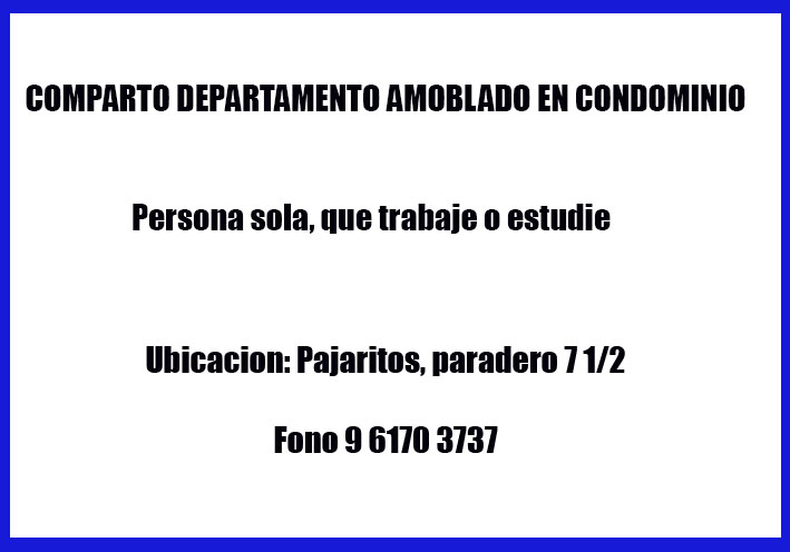 COMPARTO DEPARTAMENTO EN CONDOMINIO